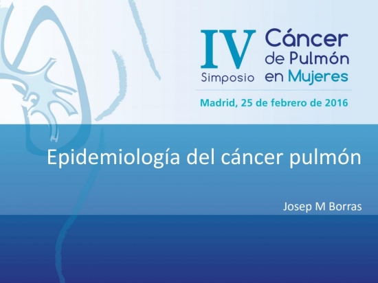 Aspectos epidemiológicos | Dr. José Mª Borrás, Universidad de Barcelona